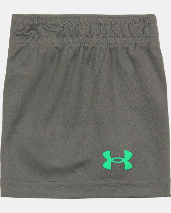 Boys' Infant UA Wordmark Block Short Sleeve & Shorts Set, Green, pdpMainDesktop image number 1